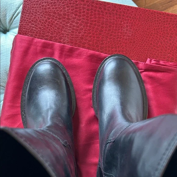 Tamara Mellon Black Leather Winter Boots - Picture 4 of 6